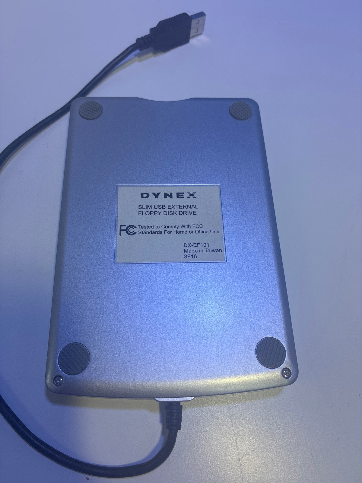 🔥 Dynex DX-EF101 Slim USB External Floppy Disk Drive Silver Blue Taiwan