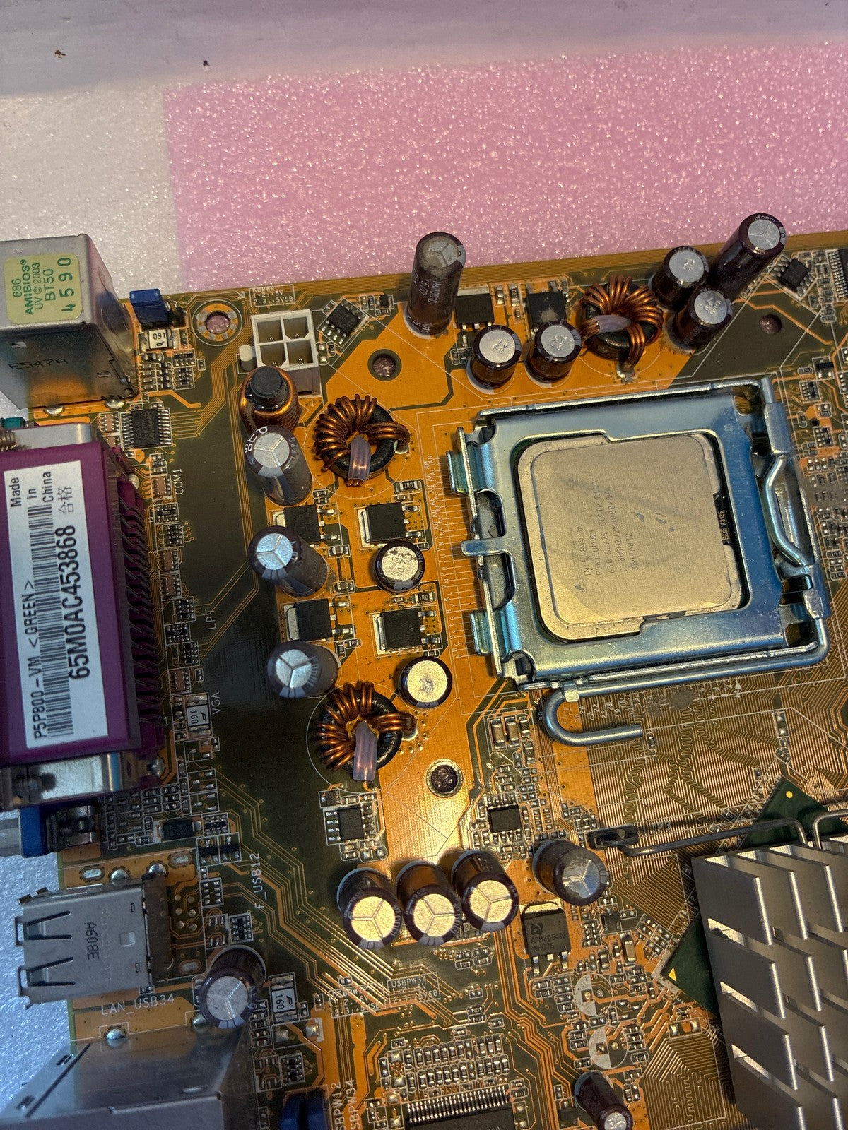 🔥 ASUS PSP800-VM Micro ATX Motherboard LGA775 with Intel Pentium 4 630 CPU