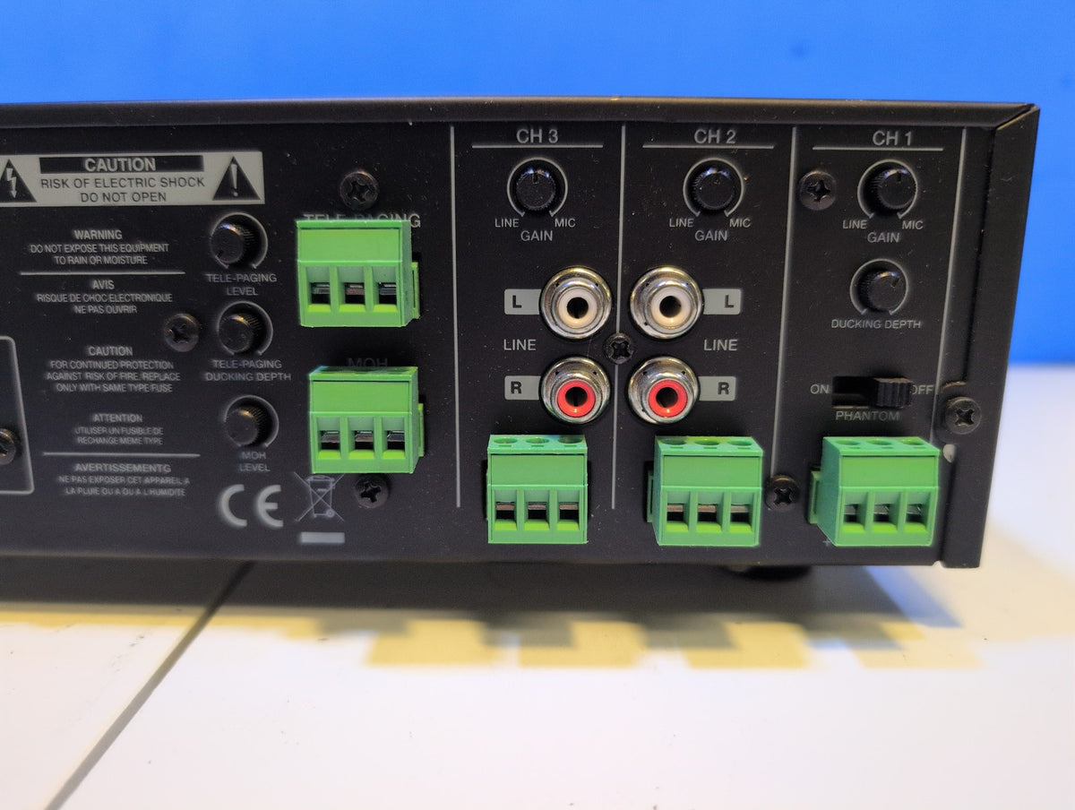 🎸 Quest Commercial M65t 3-Channel Public Address Mixer Amplifier