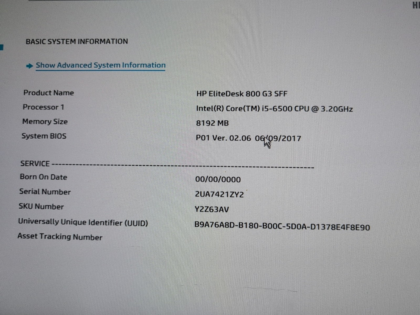 🔥 HP Elitedesk 800G3 SFF PC i5-6500 CPU/8GB DDR4 RAM /240GB SSD/ Win 11  -