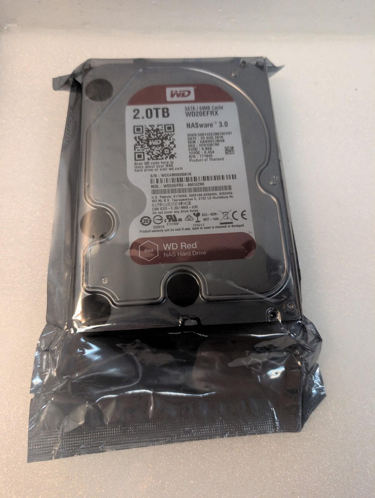 🎸 Western Digital WD Red 2TB NAS Internal Hard Drive WD20EFRX SATA New Sealed