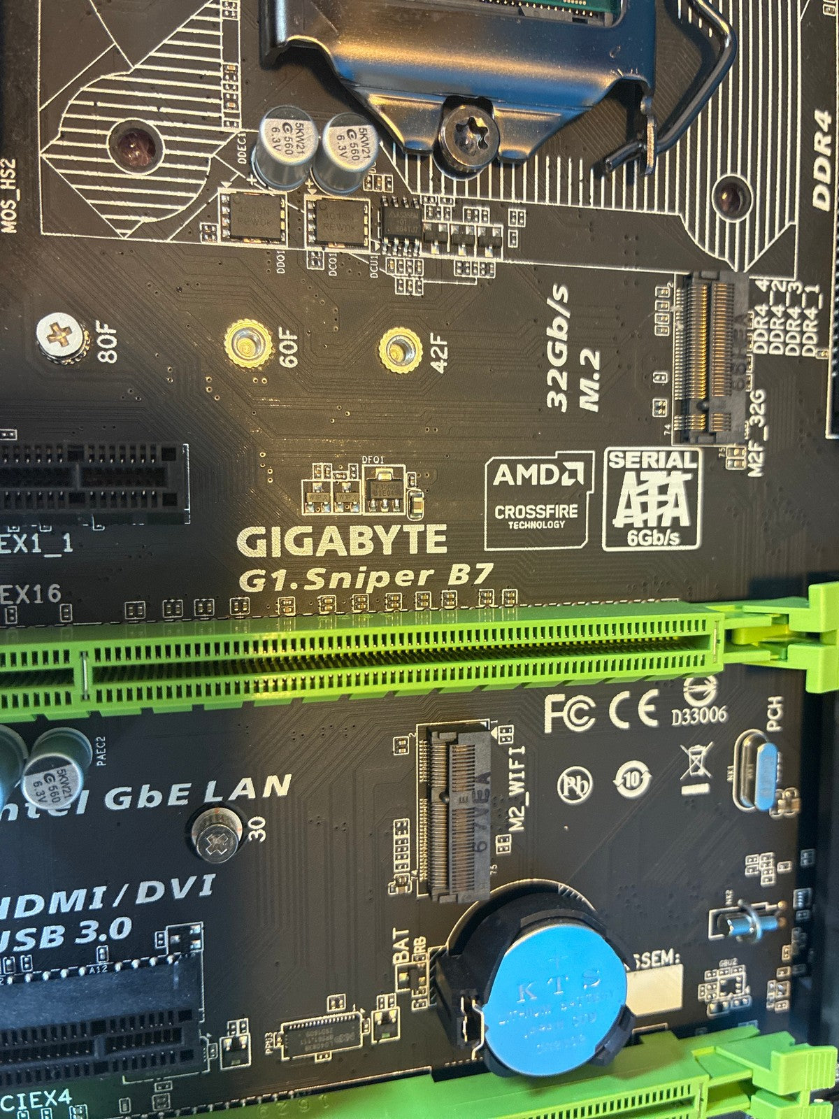 🔥 Gigabyte G1.Sniper B7 LGA1151 ATX Motherboard DDR4 with Intel Core i5-6500