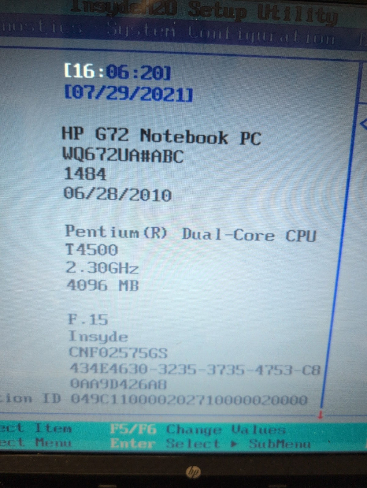 🔥 HP G72 17" Notebook  Pentium T4500 2.30GHz/4GB RAM/500GB HDD (NO OS,  READ) -