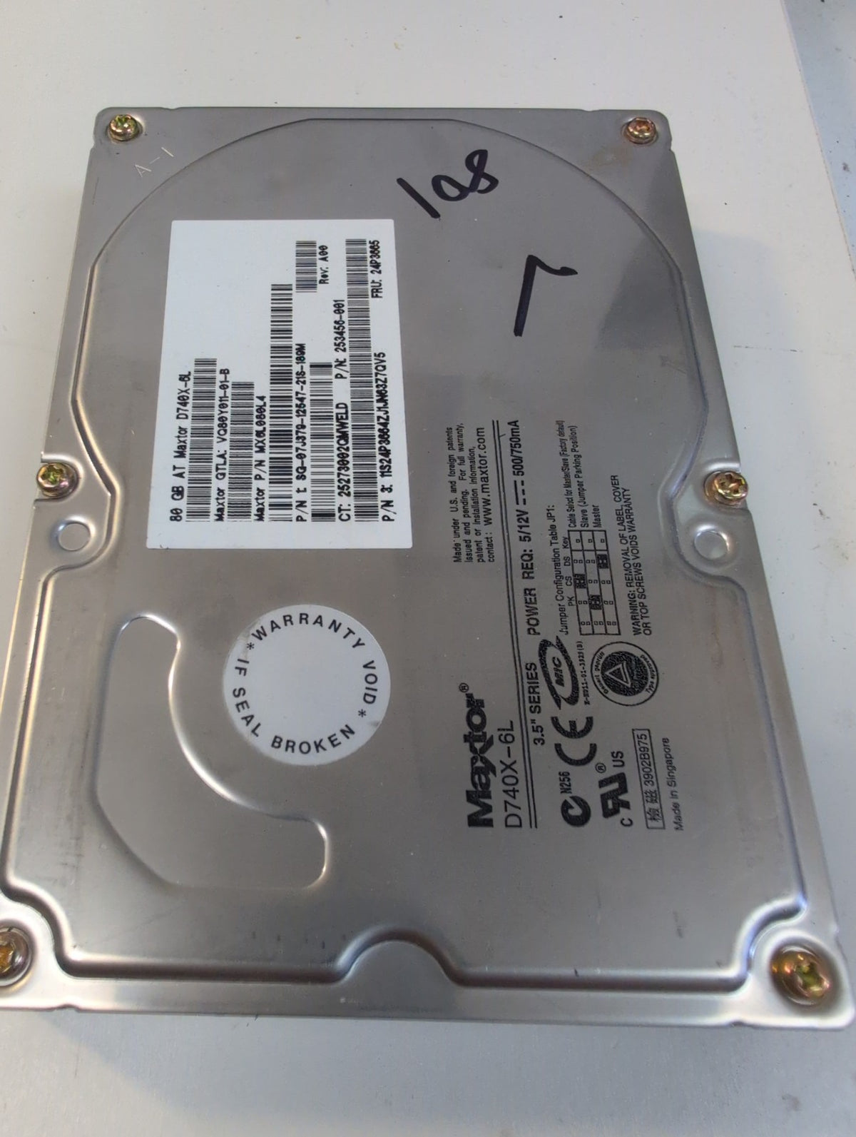 🎸 Maxtor D740X-6L 80GB IDE ATA 3.5" Internal Hard Drive
