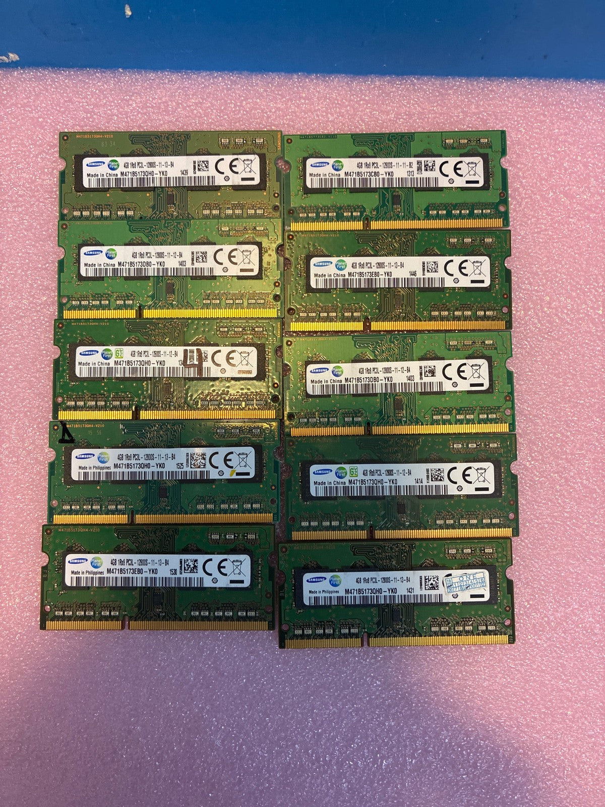 🔥 Samsung 4GB DDR3L SO-DIMM M471B5173QH0-YK0 1600MHz Laptop RAM Lot of 10