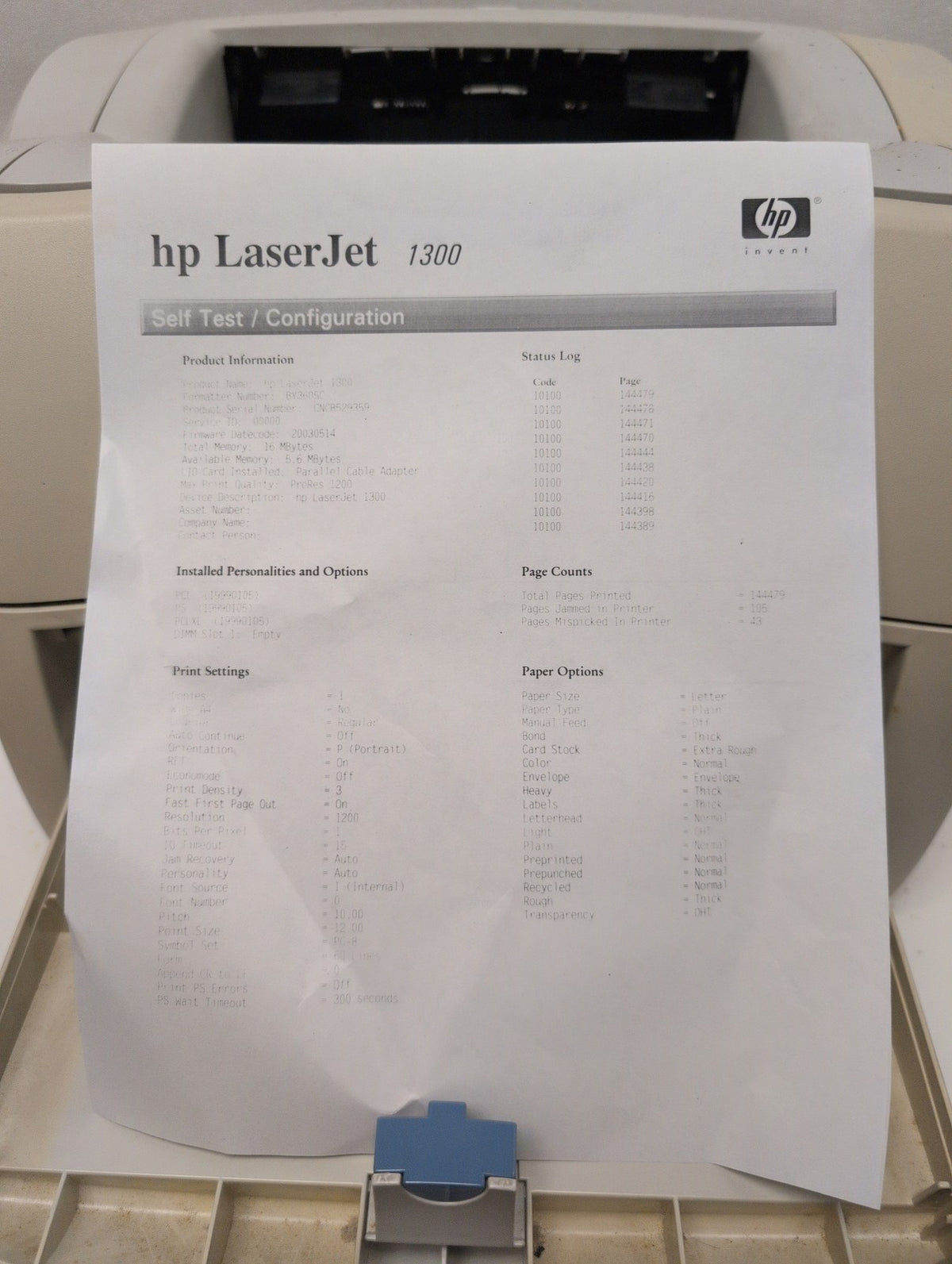 🎸 HP LaserJet 1300 Q1334A Monochrome Laser Printer, Parallel/USB 144K pages