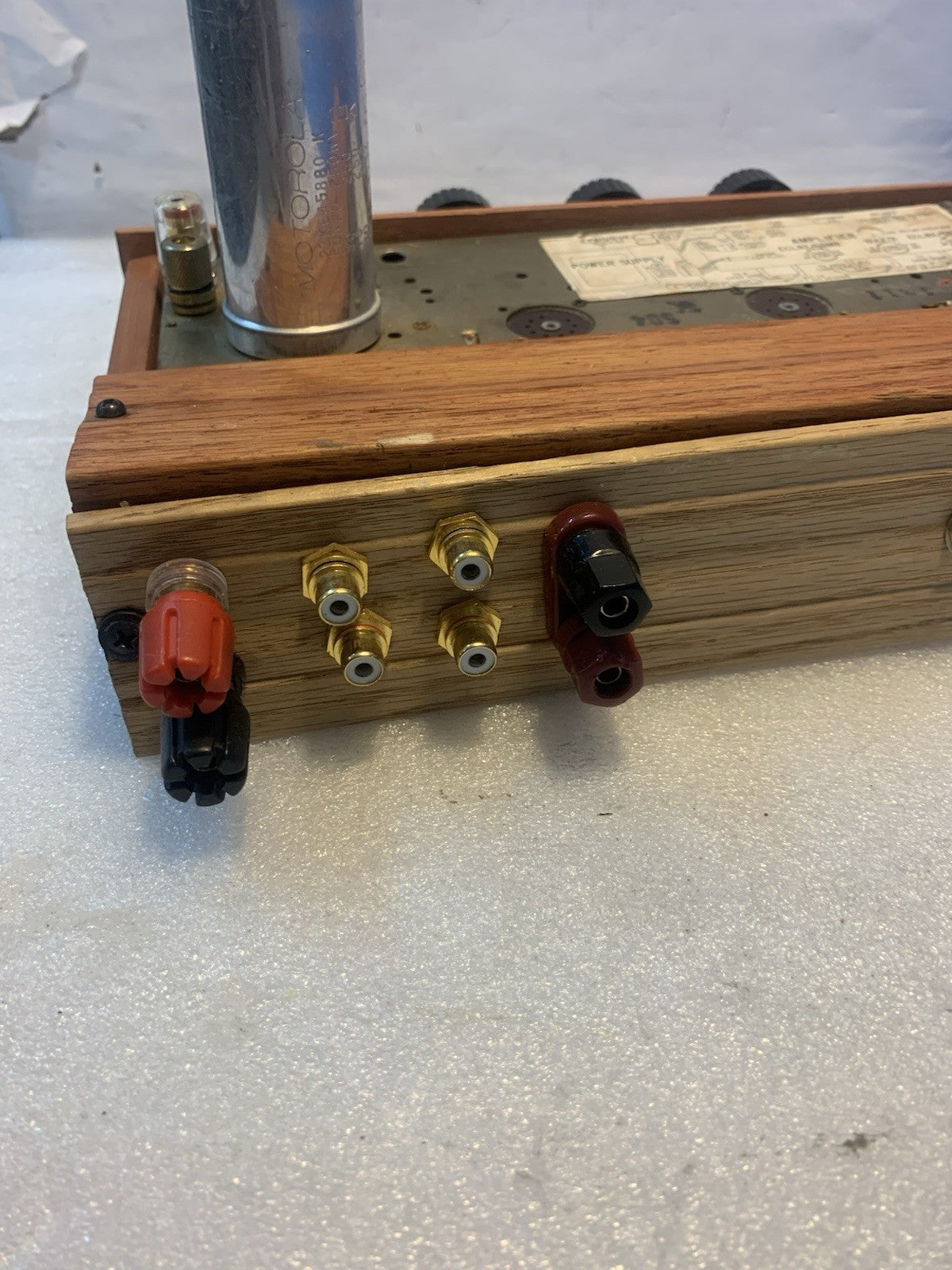 🔥 Vintage Tube Amplifier Chassis ECL82 6BM8 12AX7 Wood Case Untested