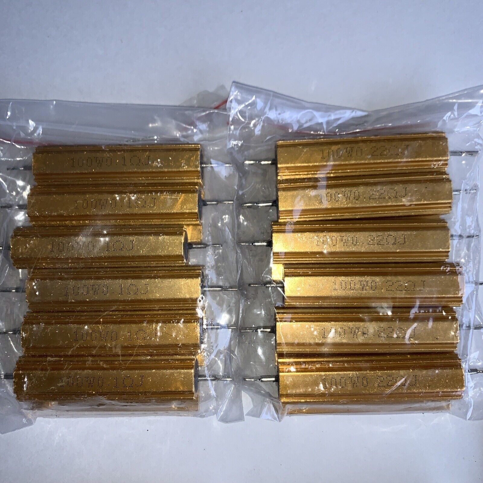 50 x    100W 0.1/ .22/1.5/3/4/Ohm Shell Power Aluminum Case Wirewound Resistor