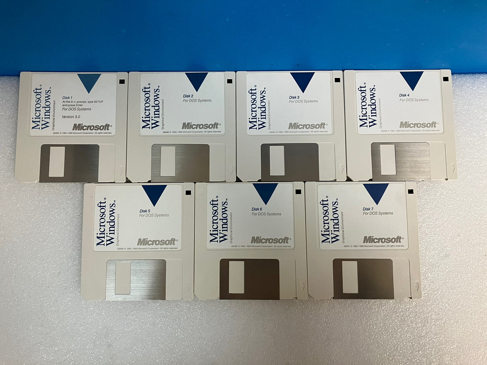 ~ (New) 7x Microsoft Windows Graphical Environment DOS System Floppy Diskettes