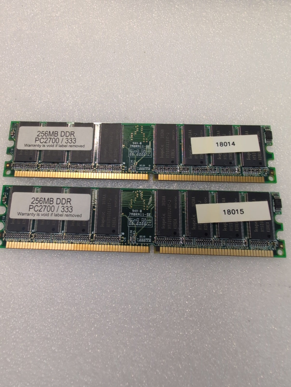 🎸 Hynix 256MB DDR PC2700/333 Desktop RAM DIMM 184-Pin Lot of 2 512MB Total