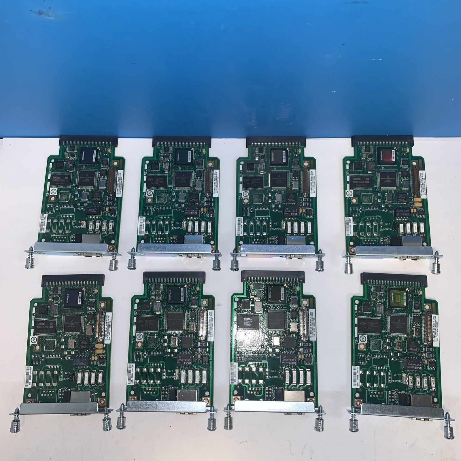Lot of 8 Cisco VWIC2-1MFT-T1 1-Port T1/E1 Multiflex Trunk Voice Interface Card