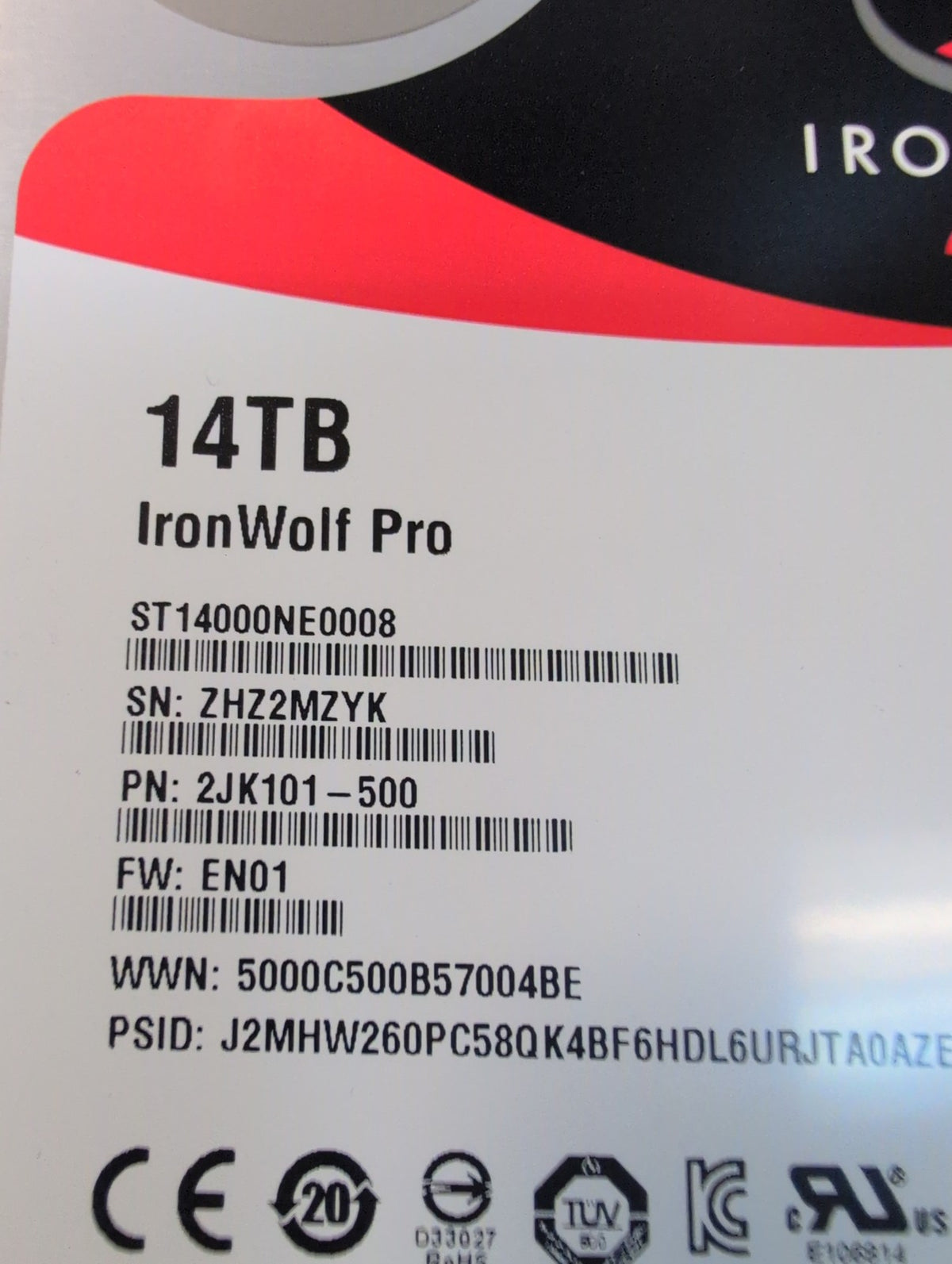 🎸 Seagate IronWolf Pro ST14000NE0008 14TB NAS Hard Drive SATA 3.5in Tested