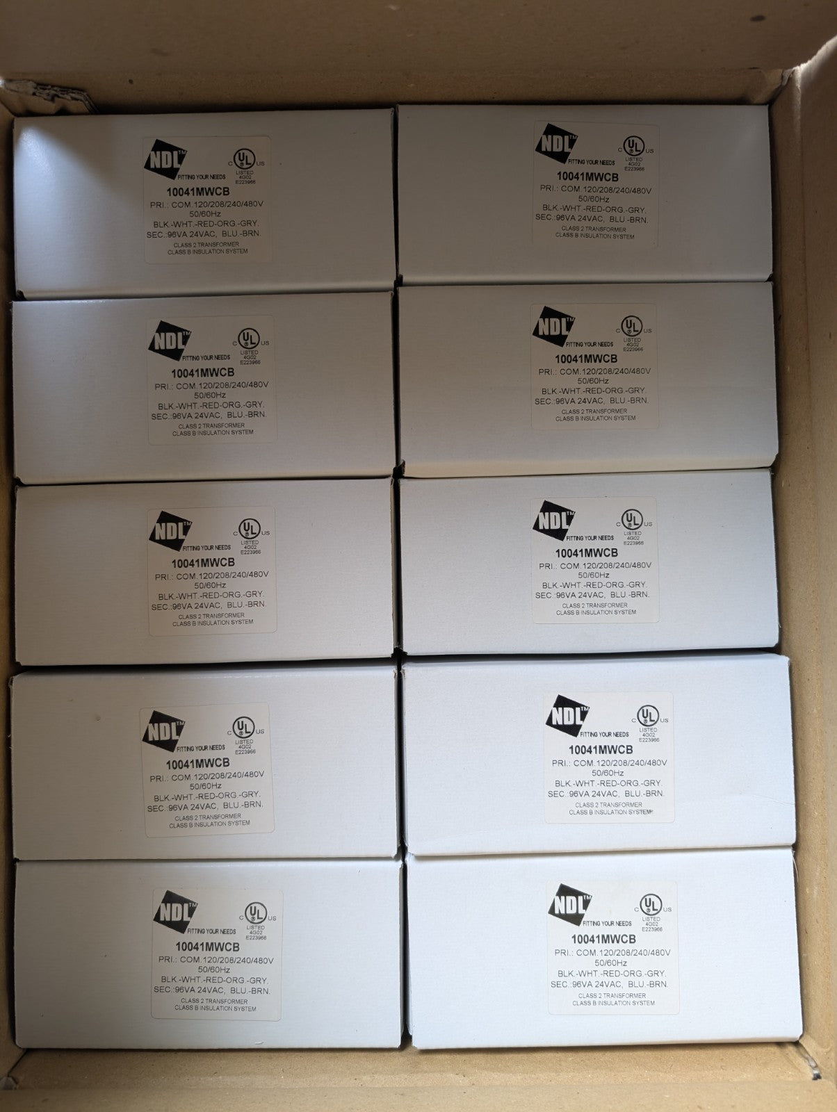 🔥 10x NEW IN BOX 10041MWCB NDL 96VA 24VAC CONTROL TRANSFORMER -