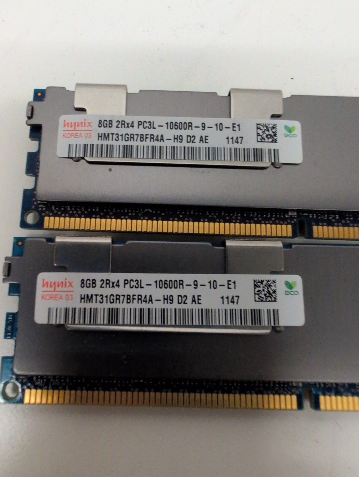 🎸 Hynix HMT31GR7BFR4A-H9 8GB 2Rx4 PC3L-10600R DDR3L ECC RDIMM (Lot of 2)