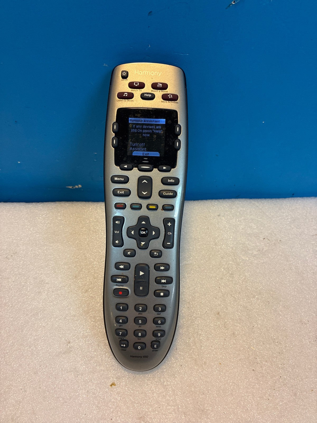 🔥 Logitech Harmony 650 Universal Remote Control Silver Black Color LCD