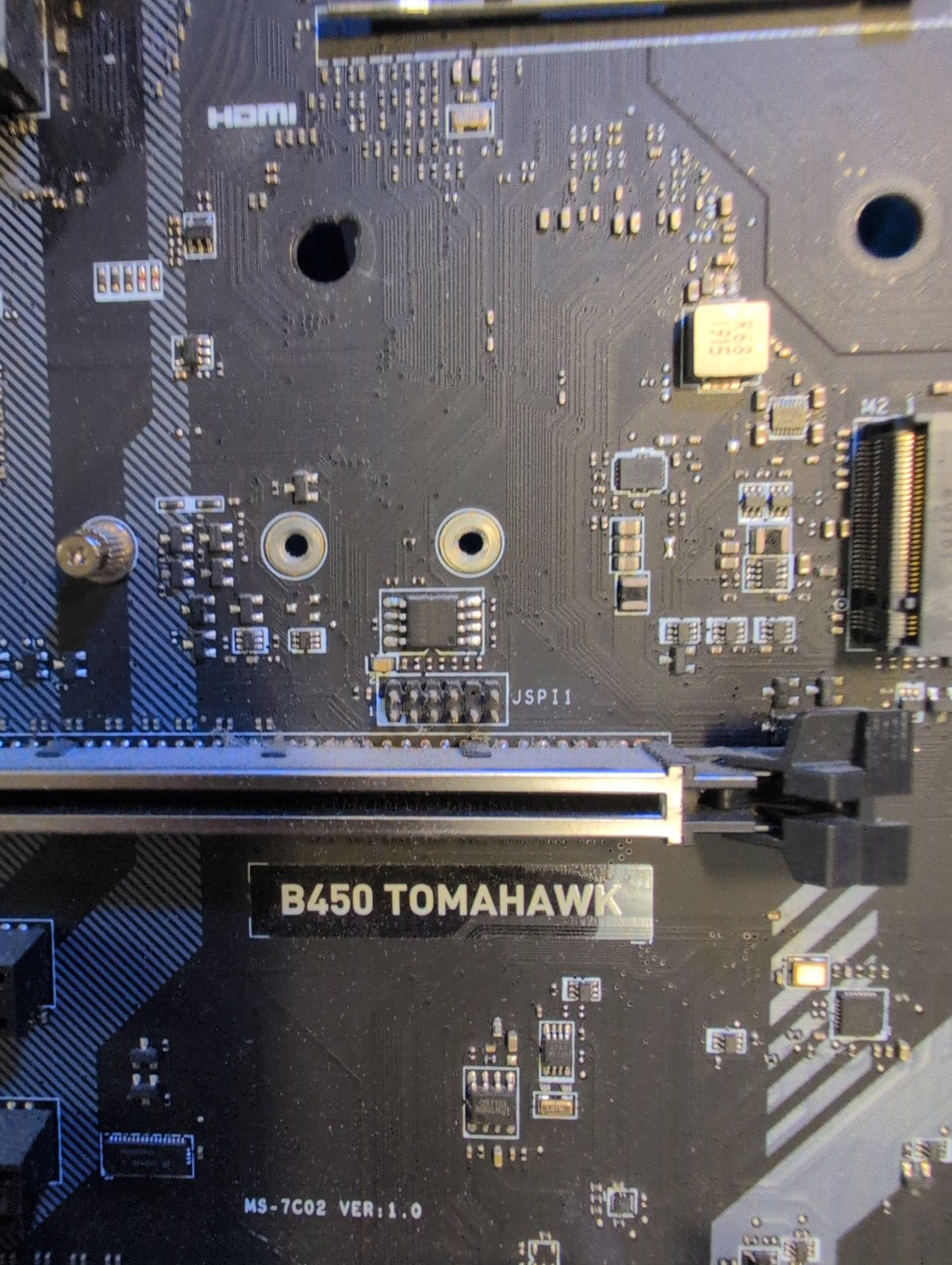 🎸 MSI B450 Tomahawk MS-7C02 AM4 ATX Motherboard DDR4 (NO BACK PLATE )