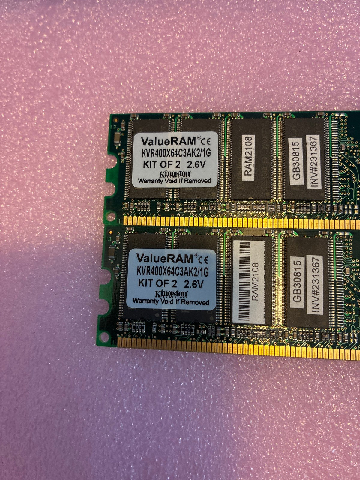 🔥 Kingston ValueRAM KVR400X64C3AK2/1G DDR400 1GB Kit 2x512MB PC3200