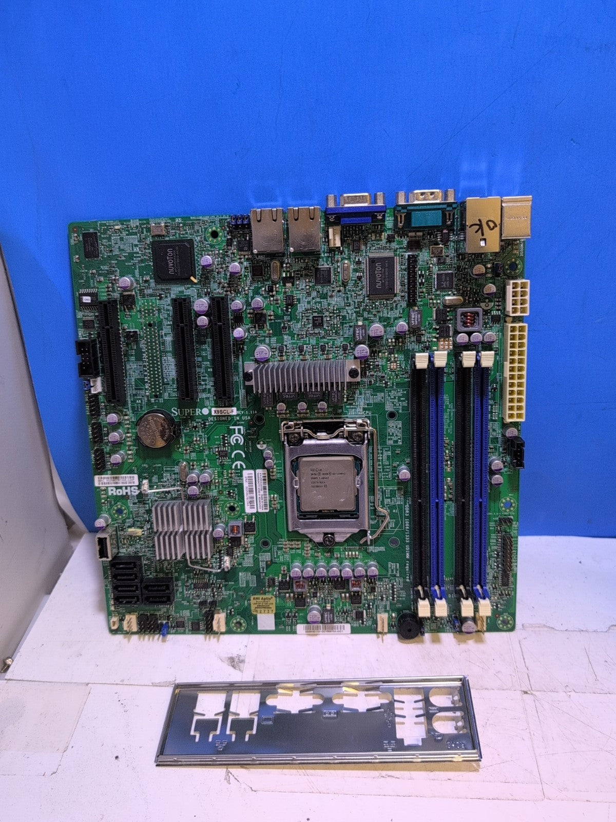 4x SuperMicro X9SCL-F Micro ATX Server Motherboards + E3-1240 (V2) CPU + I/O -