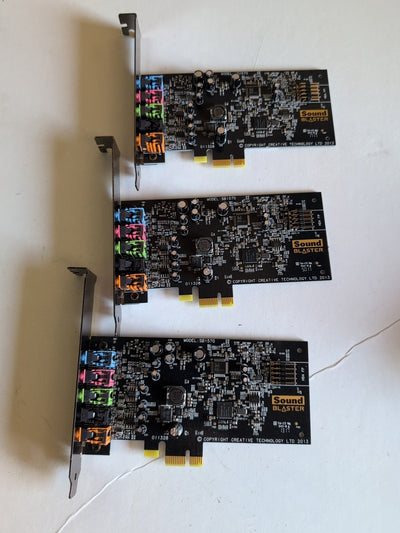 Lot Of 3 Sound Blaster SB1570 High Quality PCI E Sound Card -