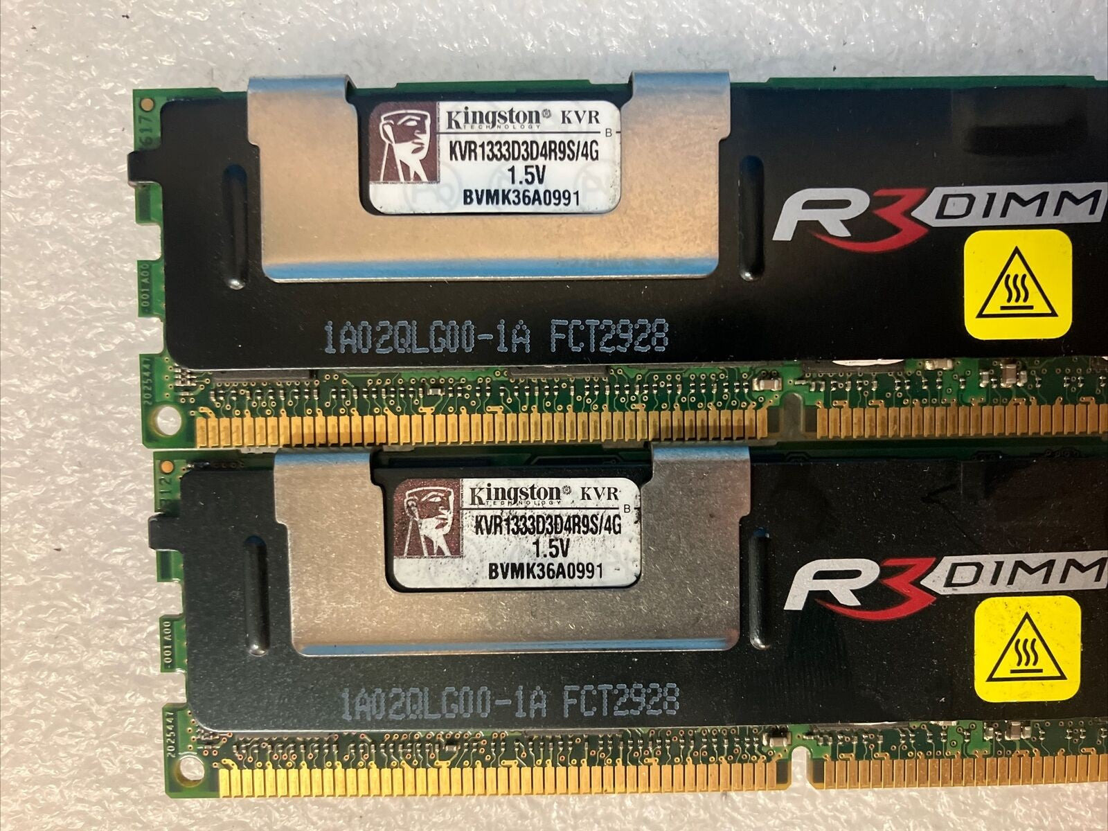 (4x 4GB) Kingston RAM KVR1333D3D4R9S/4G DDR3-1333 PC3-10600 ECC Server Memory ~