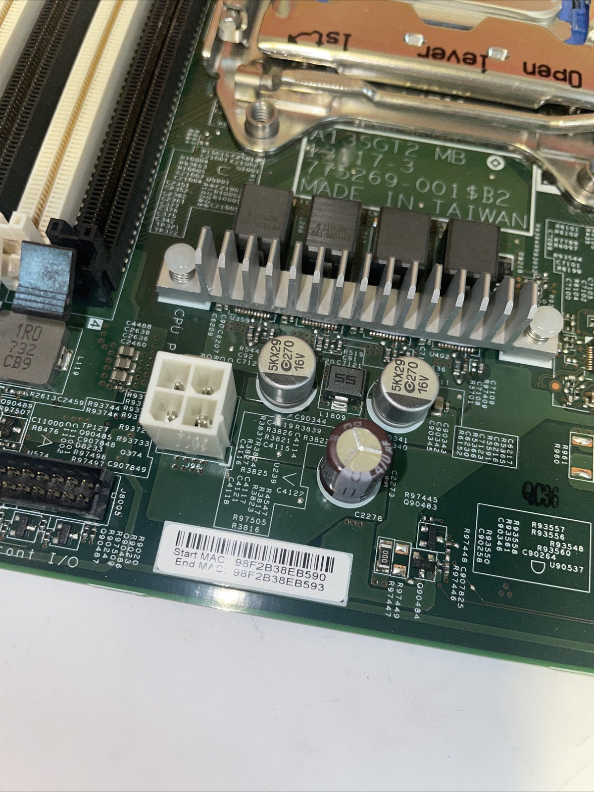 HP ML110 G9 Gen9 FCLGA2011 Motherboard 791704-001  + E5-2603V4 +16GB Ram + heatS