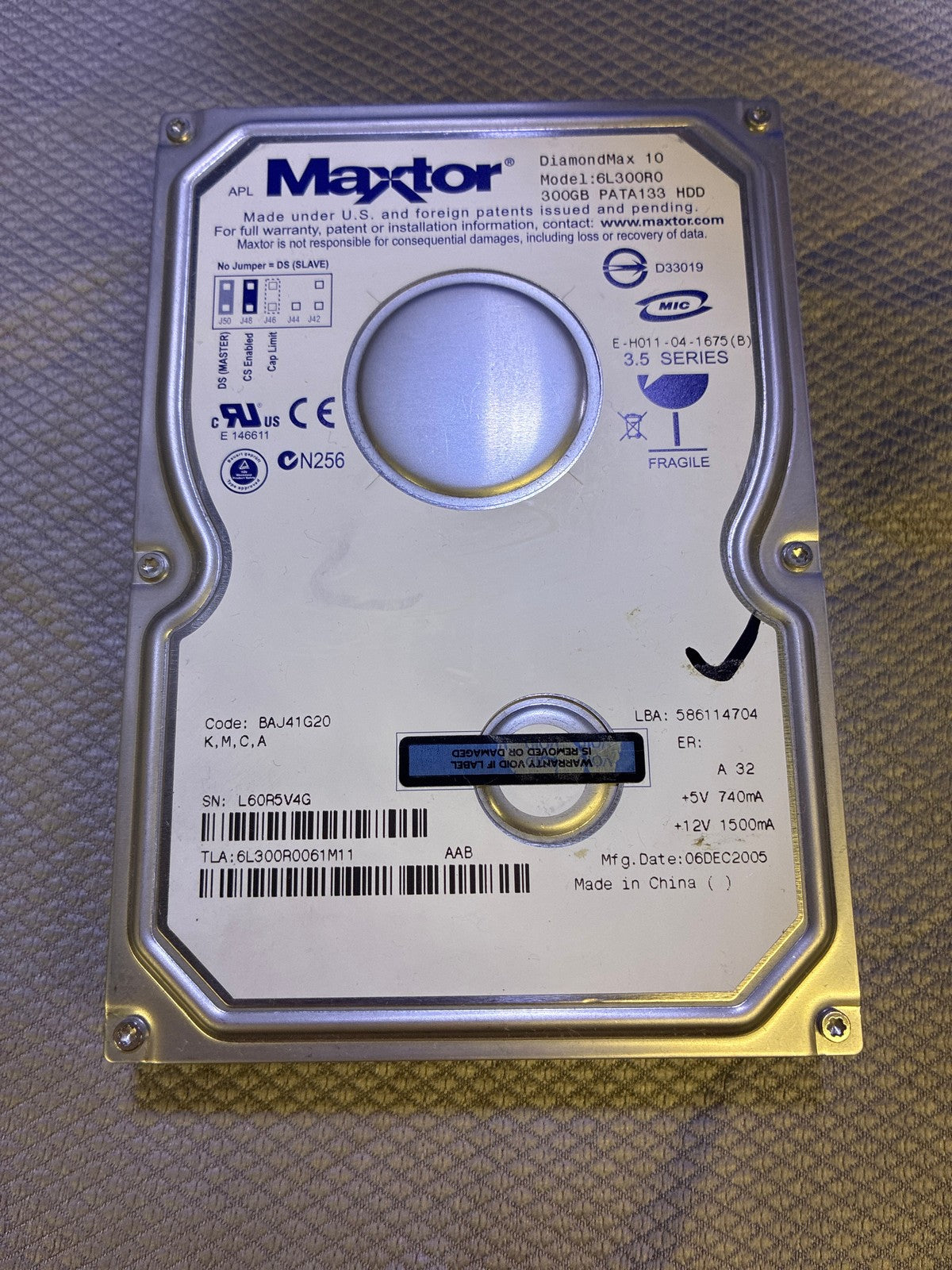 🔥 Maxtor DiamondMax 10 6L300R0 300GB PATA/ATA133 3.5" Internal HDD