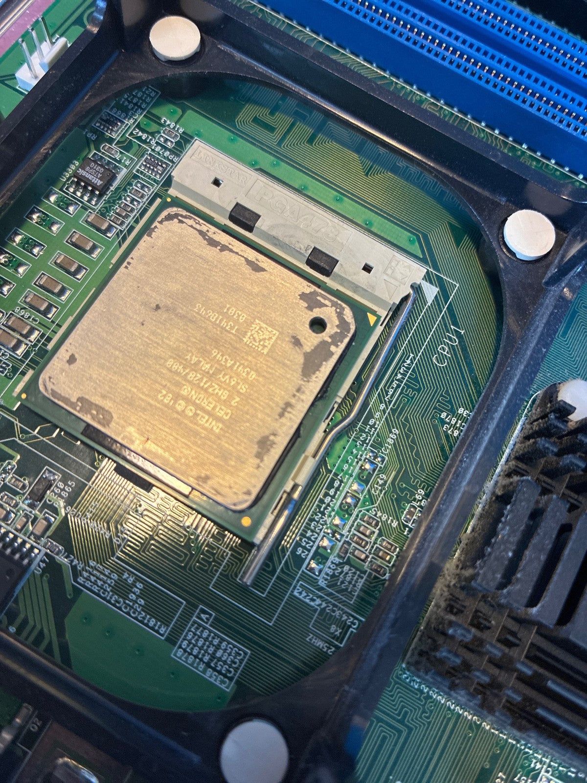 🔥 M266A Rev 2.01 Socket 478 ATX Motherboard with Intel Celeron 2.8GHz CPU