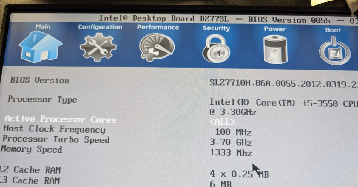 🎸 Intel Desktop Board DZ77SL LGA1155 Motherboard with i5-3550 CPU
