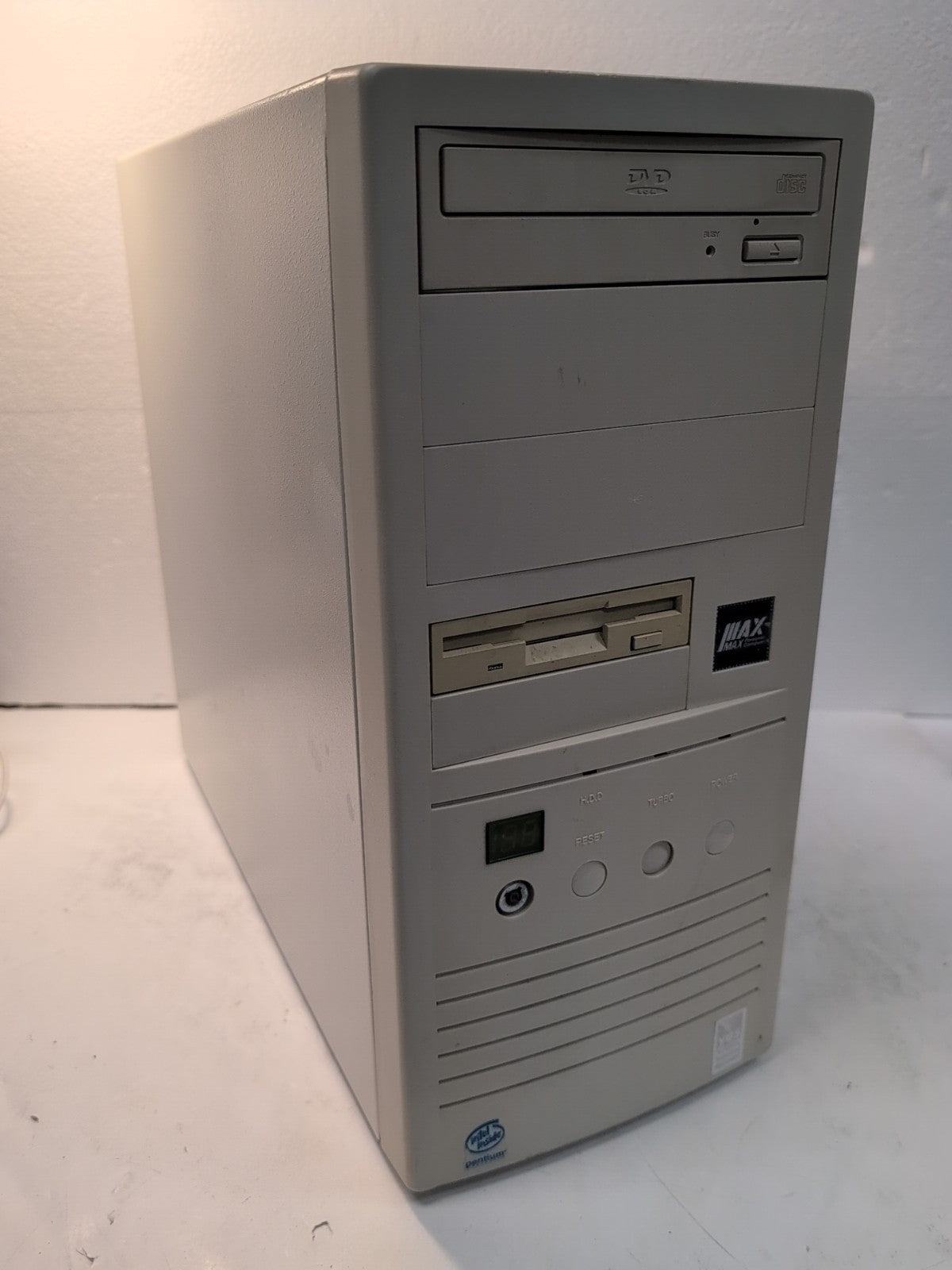 🔥 Vintage iMAX T2P166V AT Middle Tower Computer Case (For DIN-5 Keyboard ) -