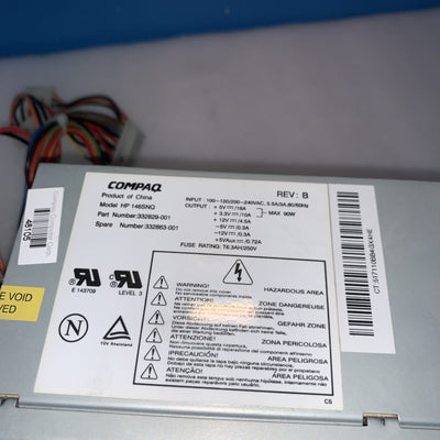 Compaq HP-146SNQ HP146SNQ 332863-001 Rev: B(PG) 250V 90W Power Supply