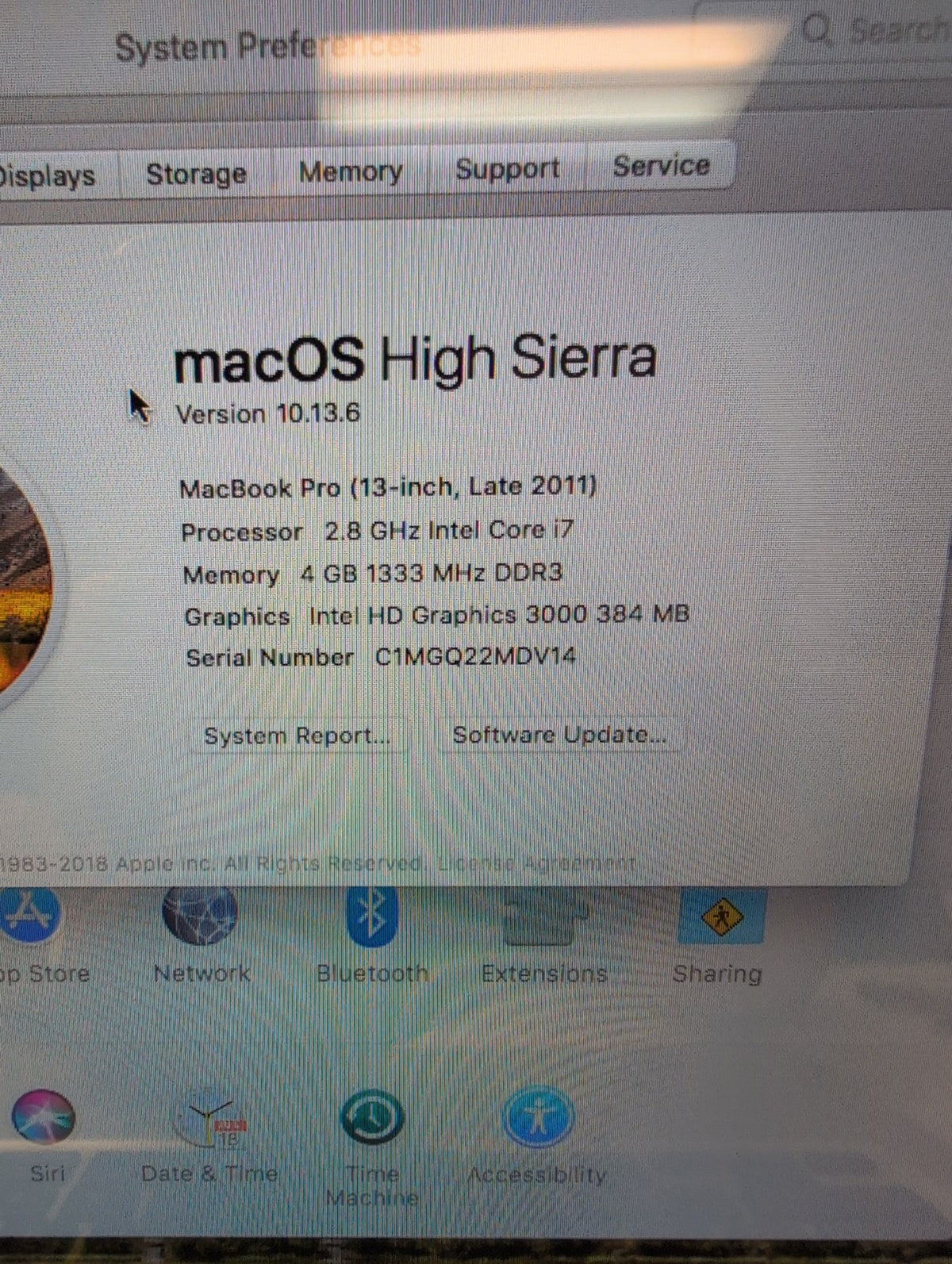 🎸NICE Apple MacBook Pro 13" A1278 2011 Intel i7 2.8GHz 4GB RAM 750GB HDD 10.13