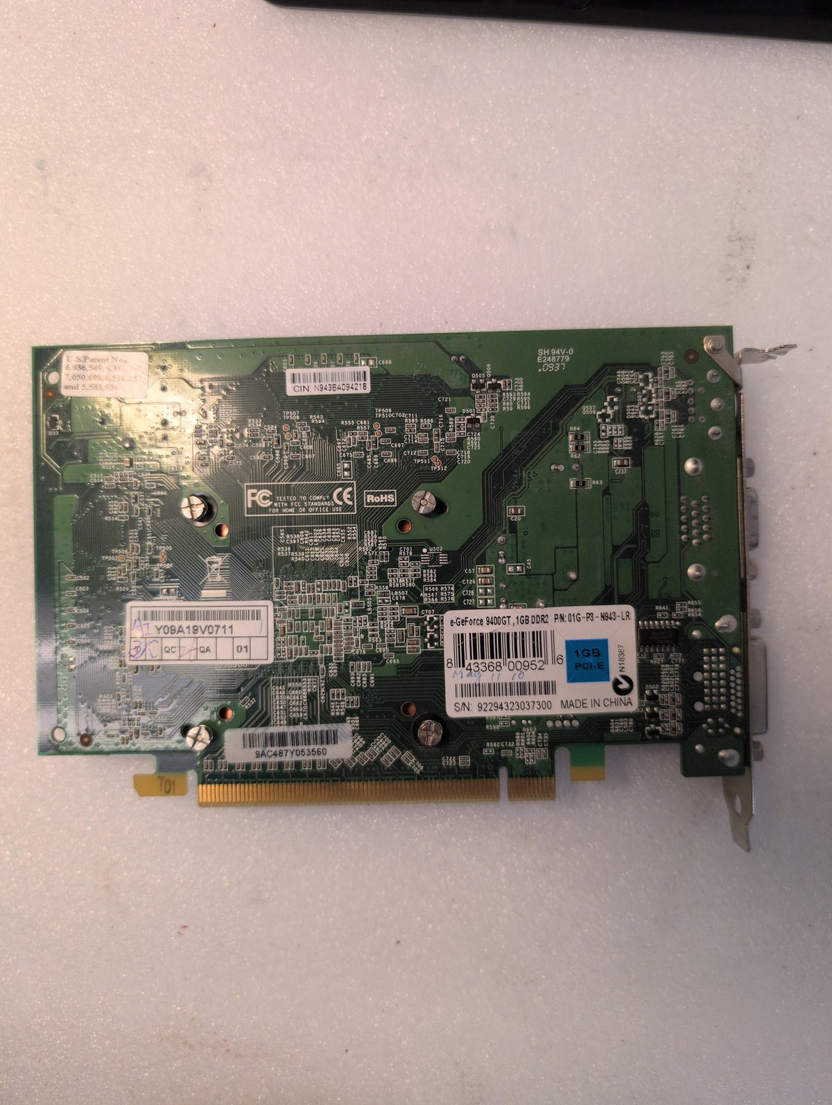 🎸 EVGA e-GeForce 9400GT 1GB DDR2 PCI-Express Graphics Card 01G-P3-N943-LR