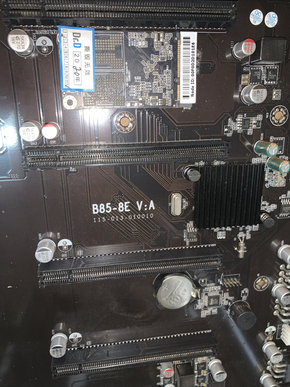 Crypto GPU Mining PCI-e Motherboard 8-PCIE +Intel G1840 CPU + 4GB Ram