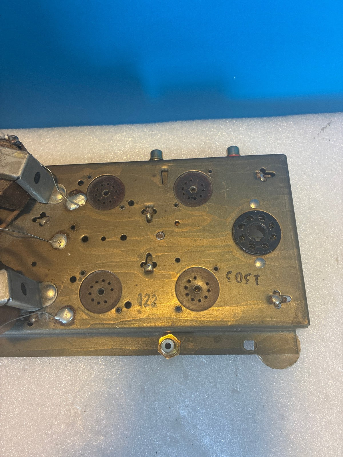 🔥 Vintage Vacuum Tube Amplifier Power Supply Chassis HS-909A 10AA61 For Parts