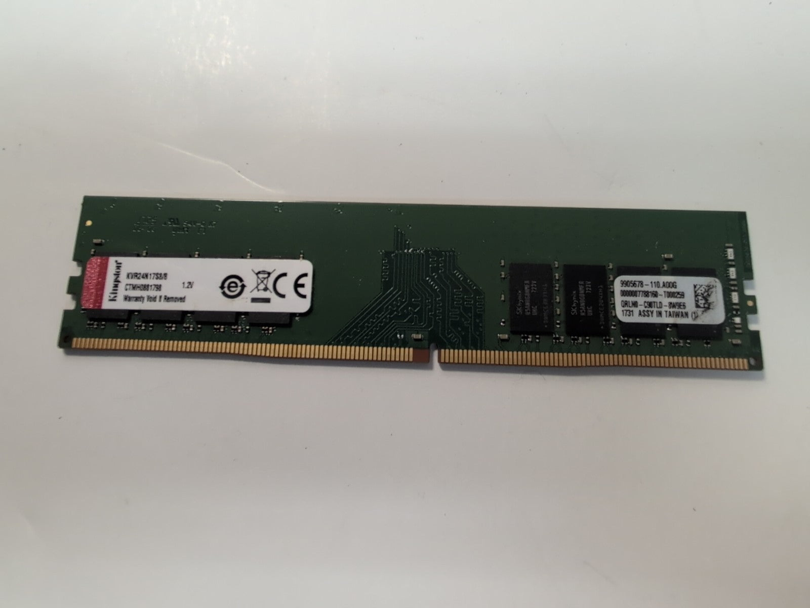 🔥 Kingston KVR24N17S8/8 DDR4 8GB DIMM 2400MHz PC4-2400 Desktop RAM Module -