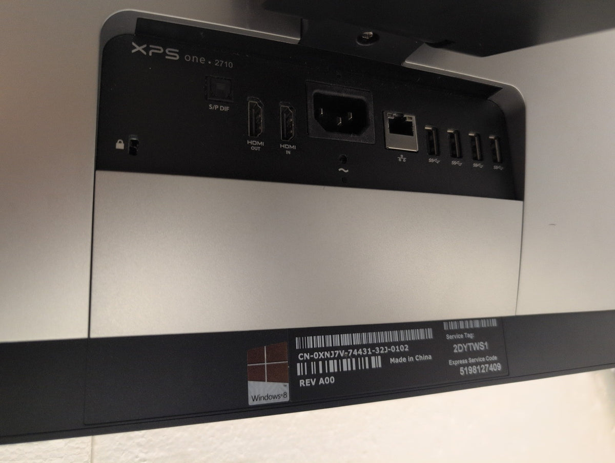 Dell XPS One 2710 27" All-in-One Touch Desktop i7-3770S/8GB RAM/2TB HDD/Win 10 -
