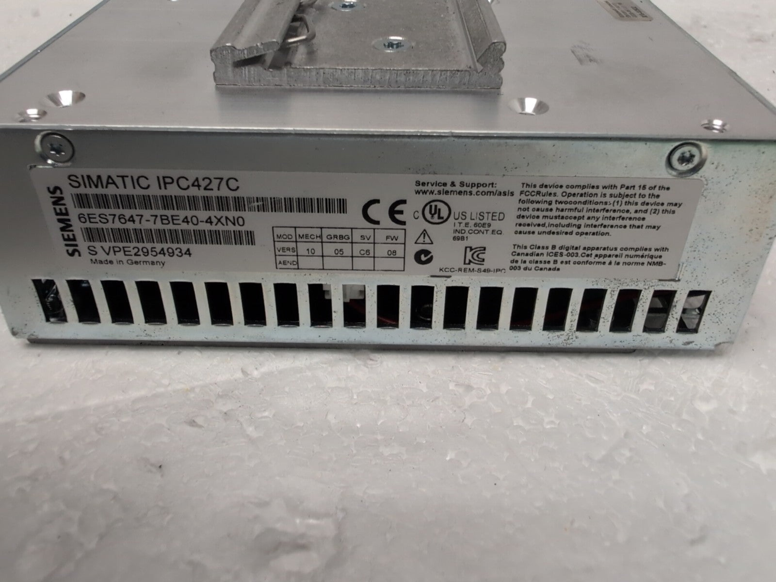 🔥 SIEMENS SIMATIC MICROBOX PC IPC427C 6ES7647-7BE40 W/8GB CF CARD C2D CPU/4GB -