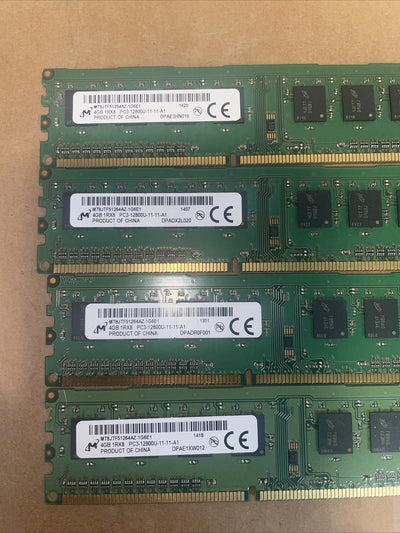 32GB=8×4GB MT8JTF51264AZ-1G6E14GB 1RX8 PC3-12800U-11-11-A1