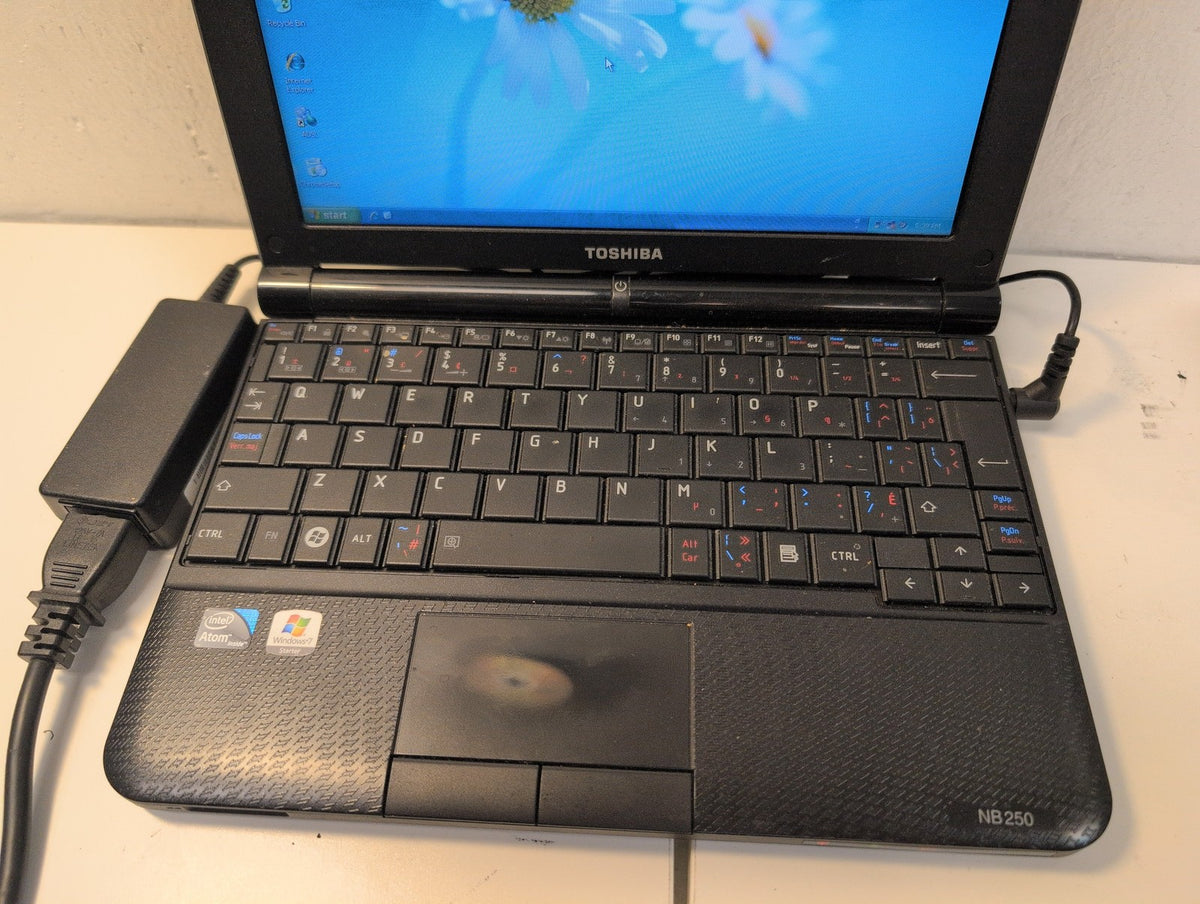 🎸 Toshiba NB250-001 10.1in Netbook Intel Atom N455/ 1GB RAM /500GB HDD/WinXP