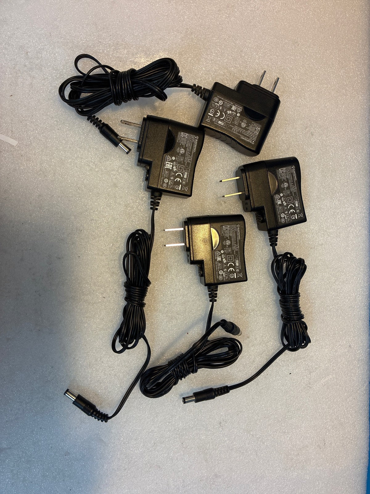 🔥 Plantronics 150144-11 AC/DC Power Adapter Lot of 4 Black DC Barrel