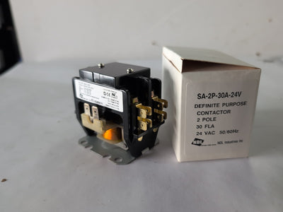 🔥10x NEW NDL SA-2P-30A-24V DEFINITE PUPPOSE 2 POLE 30 FLA Contactor -