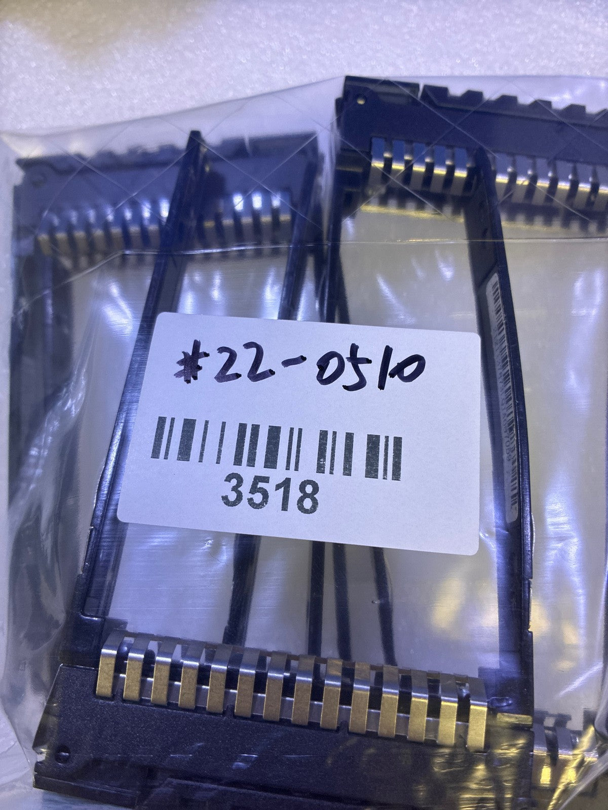 🔥 Lot of 5 x 2.5 in SAS Server Hard Drive Caddies Trays 300GB 15K Black