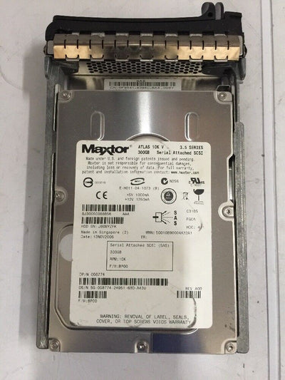 + LOT OF 3  G8774 Dell MAXTOR 300GB 10K SAS 3.5" Hard Drive 0G8774 W/ TRAY @@@