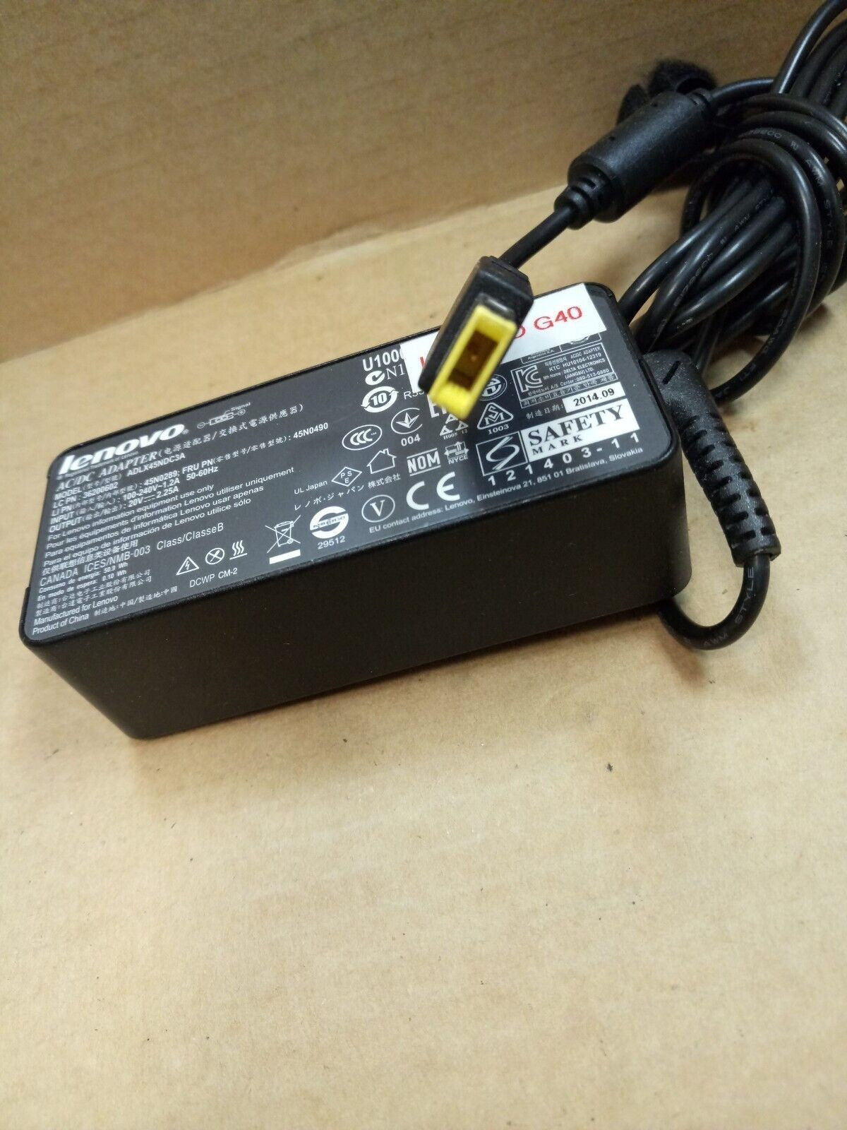 10x LENOVO AC adaper 45W 20V 2.25A  ADLX45NLC2A 45N0474 $