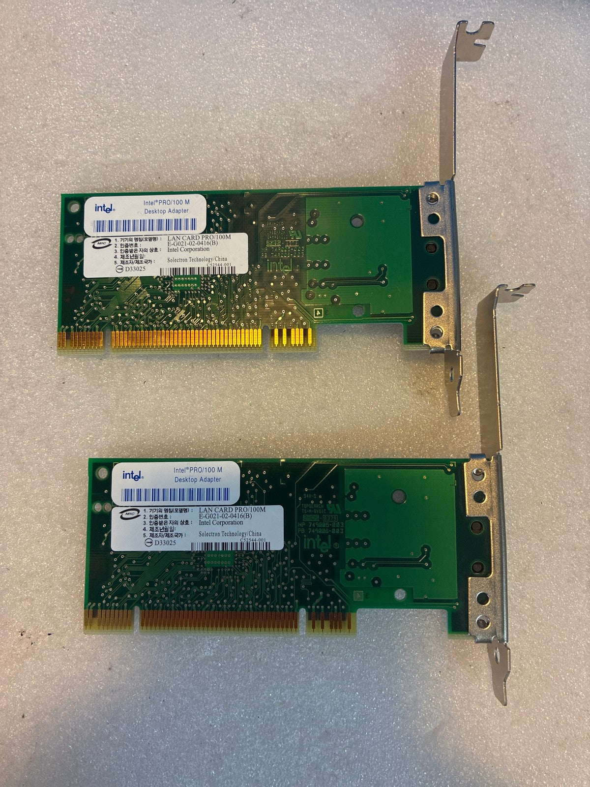 🔥 Intel PRO/100 M Desktop Adapter AB0897-007 PCI Ethernet Card Lot of 2