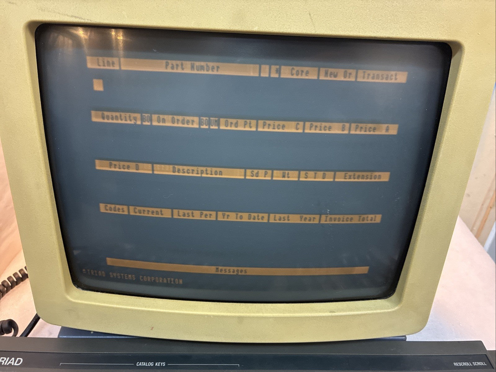 🔥 Vintage TRIAD Model 210 CRT Serial Terminal RS232 Screen Computer + Keyboard