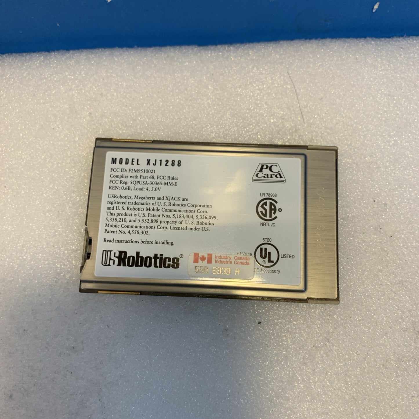 🔥 Vintage US Robotics Megahertz 28.8 PCMCIA PC Card Modem XJ1288 XJACK