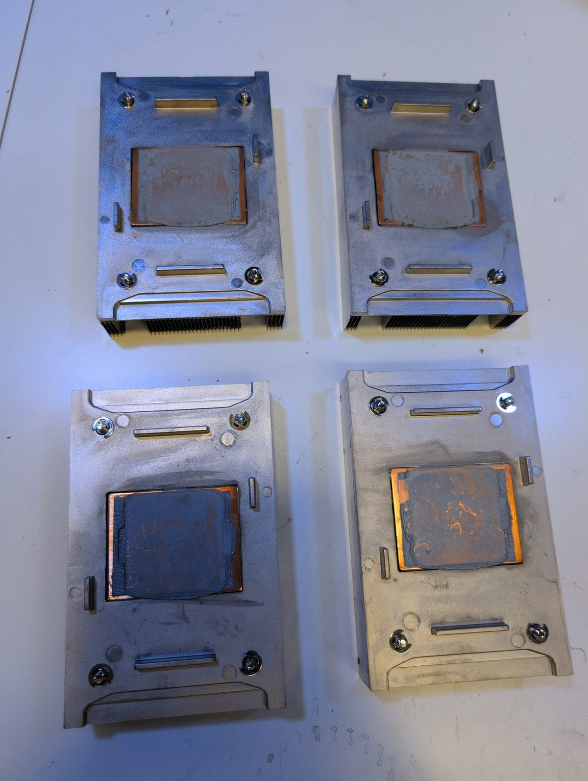 🎸 Dell 0Y8MC1 PowerEdge Server CPU Heatsink Lot of 4 Copper Base LGA Socket