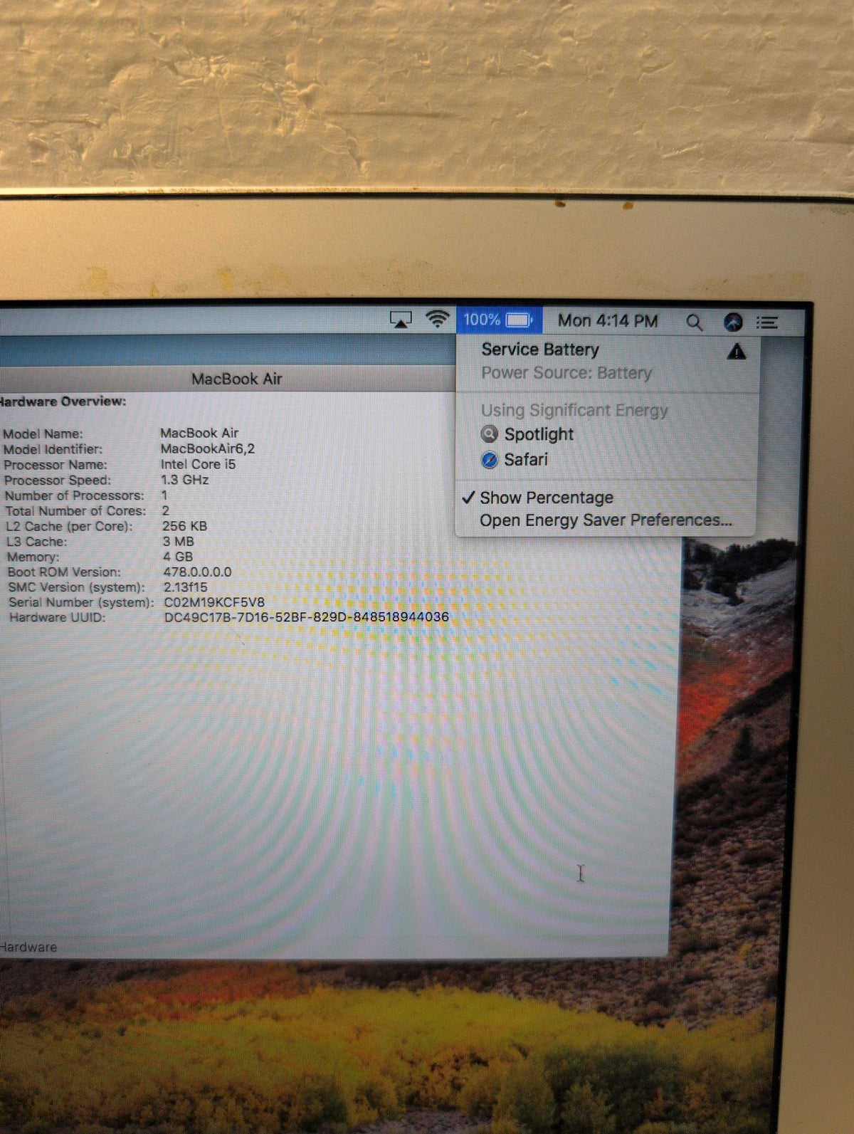 🎸 Apple MacBook Air 13-inch A1466 Mid 2013 Core i5 1.3GHz 4GB 256GB SSD (READ)