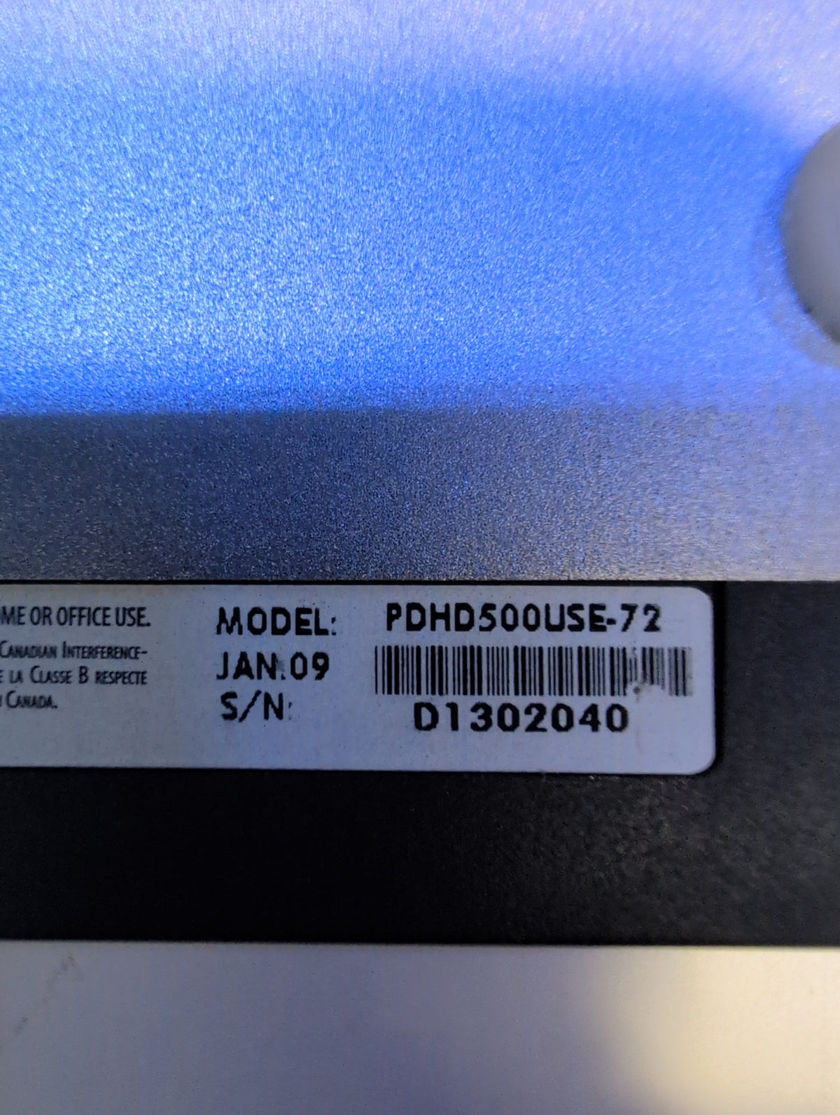 🎸 Acomdata PDHD500USE-72 500GB External HDD Enclosure USB 2.0/eSATA Silver